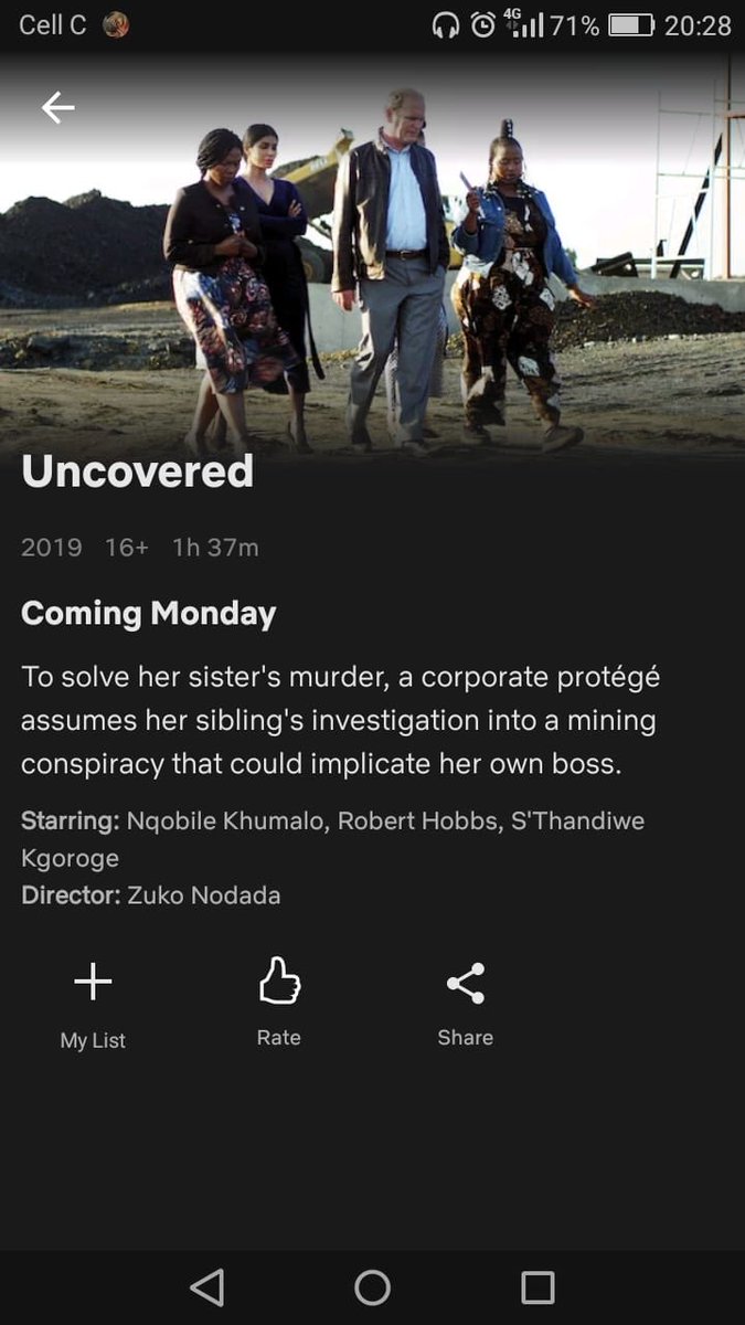 We are on Netflix as of tomorrow if you missed it at cinemas, let me know when you have watched