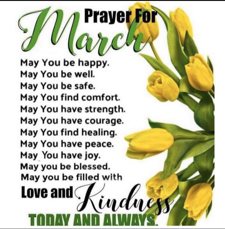 lyndawatersnewk's tweet photo. #newmonth #march #prayerforyou #prayer #pray #prayers #prayerformarch #newdays #newnights #newweeks #newbeginning #newstart #blessed #thankful #grateful #love #peace #happiness #blessing #Inspiration https://t.co/GzuePUv8mX