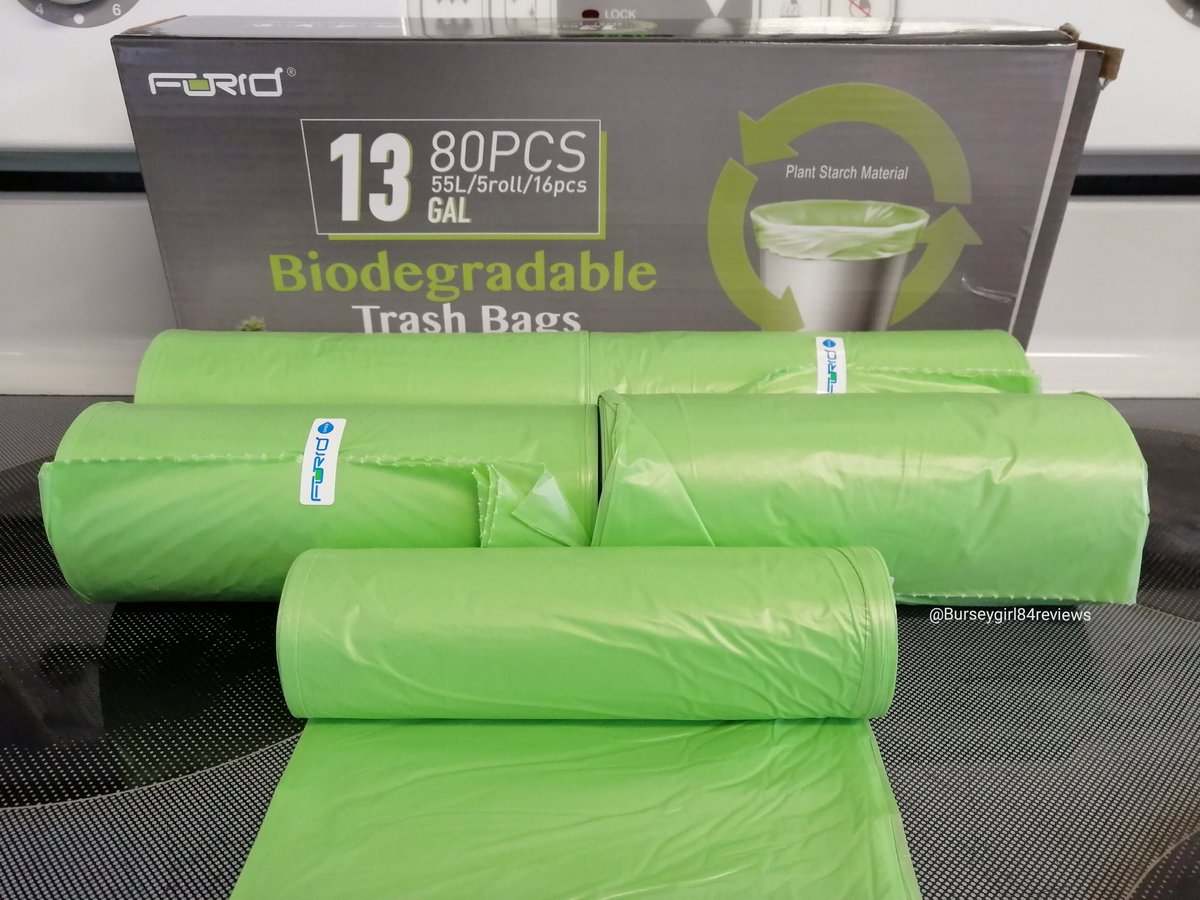 burseygirl84's tweet photo. Forid 13 gallon trash bags are made of pure plant starch material and are biodegradable. These bags are leak proof and semi durable. A few of the bags riped a little when taking them out of my trash barrel. https://t.co/0thxLDiXXX
#Burseygirl84reviews #Forid #GotItFree https://t.co/Y3dEXxg5ZH