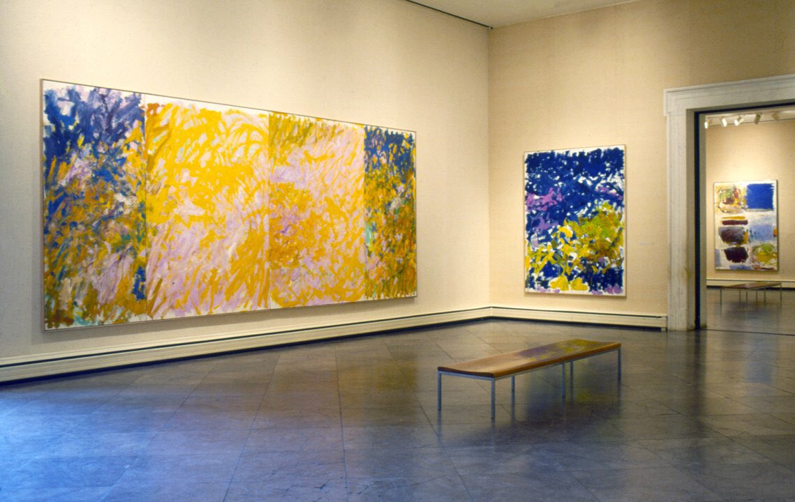 Joan Mitchell (EEUU-Francia. 1925-1992)Influenciada por los artistas europeos como Cézanne y Van Gogh, Mitchell logró un estilo propio que la situa como una de las pintoras más cotizadas de la historia. De trazo expansivo y en gran formato, crea cuadros que son movimiento puro.