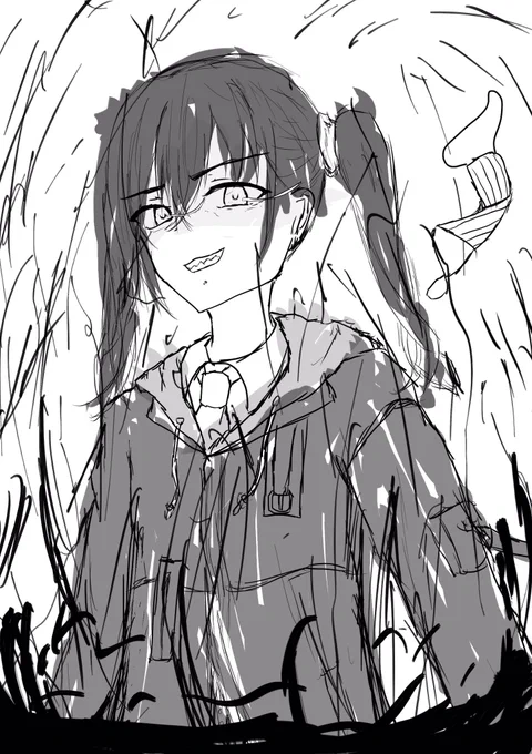 砂塚あきらちゃん、久しぶりに描きたいように描いた、めっちゃ楽しいなぁ 
