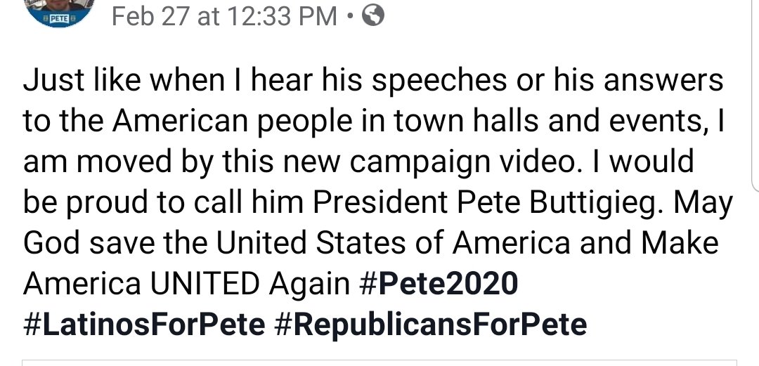 hoopflow1's tweet photo. @PeteForAmerica @PeteButtigieg Growing by the day! #RepublicansForPete #VeteransForPete #TeamPete https://t.co/K8SGPmFnIv