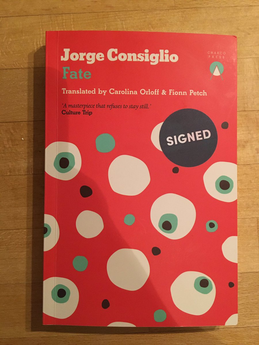 13. FATE - JORGE CONSIGLIO. A beautiful translation of a totally enchanting book, where characters endeavour to take control of their fate. I’m trying to read more translated novels this year, and  @PortyBooks and  @CharcoPress are really helping with this! 