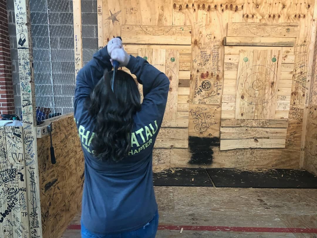 ASTBHM's tweet photo. Who said throwing things was bad? We had an "axe"llent time last night at Civil Axe 🪓🪓🪓 https://t.co/uJrGoK1qmt