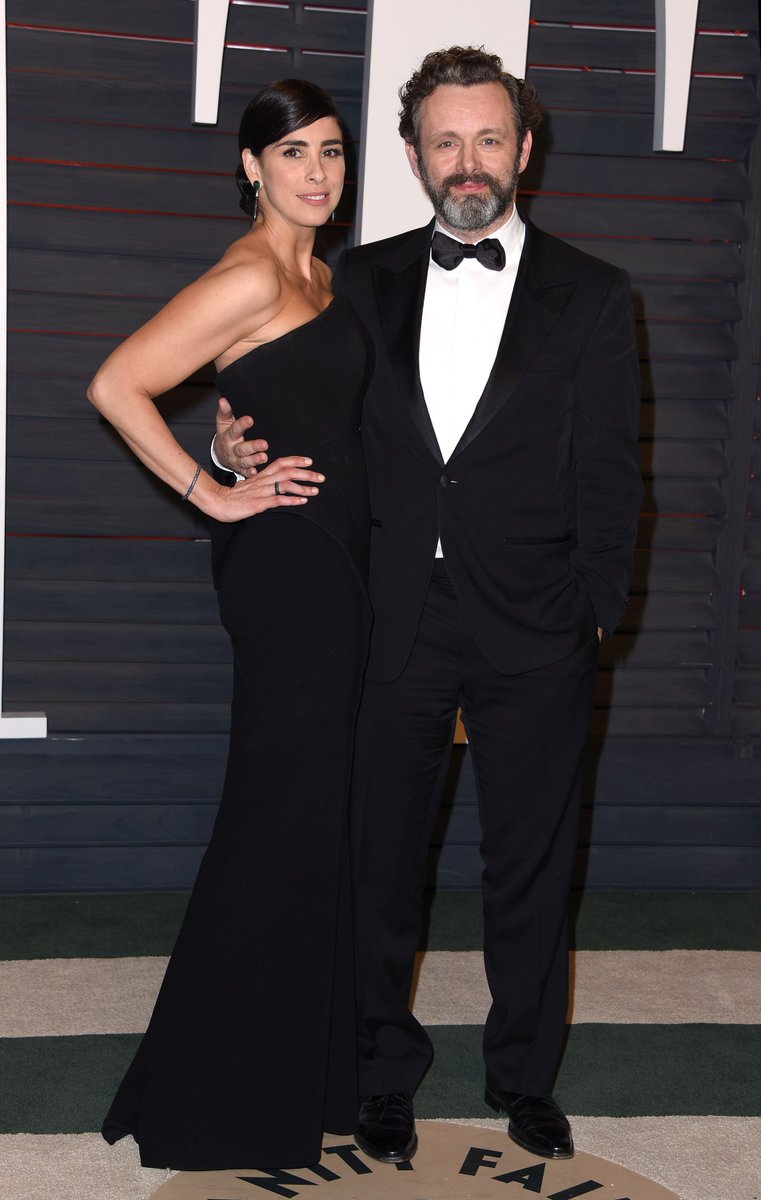 Michael and Sarah Silverman at the 2016 Vanity Fair Oscar Party  http://michael-sheen.com/photos/thumbnails.php?album=177