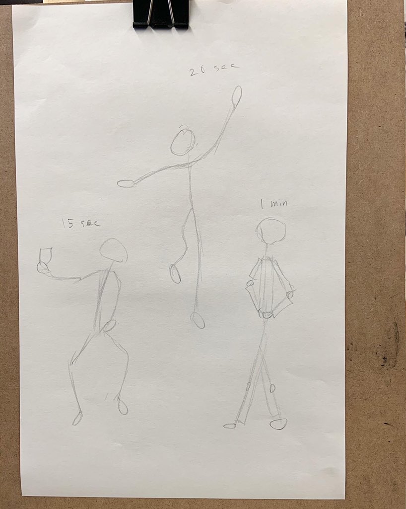 Ms_Skodak_'s tweet photo. Finally posting these photos from last week’s gesture drawing class :) Students learned how to capture movement and posture quickly by using observation and dynamic lines ✍🏻 https://t.co/5PSbFTrbZk