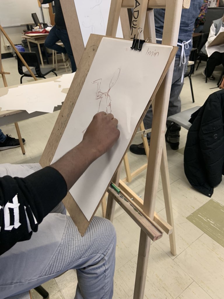 Ms_Skodak_'s tweet photo. Finally posting these photos from last week’s gesture drawing class :) Students learned how to capture movement and posture quickly by using observation and dynamic lines ✍🏻 https://t.co/5PSbFTrbZk