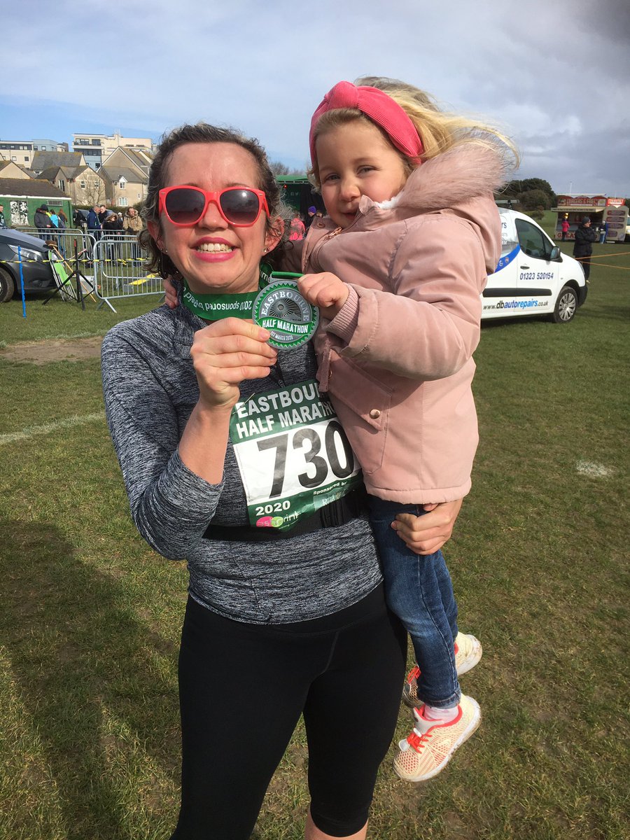 EllyMGibson's tweet photo. @EastbourneHalf Thanks so much - my first #EBhalf but my 7th half. This was one of my favourites with the great course, fun atmosphere, brilliant stewards (thank you!!!!) and lovely runners https://t.co/ZavevPjRMV