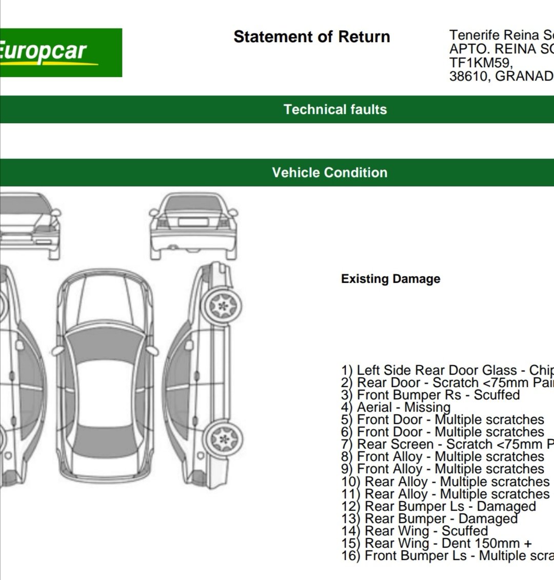 How many defects can you get on a hire car and they think it's still good to hire? Crap car <a href="/Europcar/">Europcar Torreon</a>_ES @Europcar