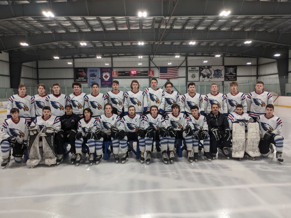 HMhockeyteam's tweet photo. 🚨MIAA SEMIFINALS🚨Boys take on Grafton today @ 4:30 at WALLACE CIVIC CENTER🔥BRING EVERYONE YOU KNOW AND BE LOUD👀👀 #doitfordan 
@HawkNationAD @HopedaleSports @MillisAthletics @DouglasTigersAD @tgsports @ChrisKyneTG @jungle_mhs https://t.co/l9vGt4i9rN