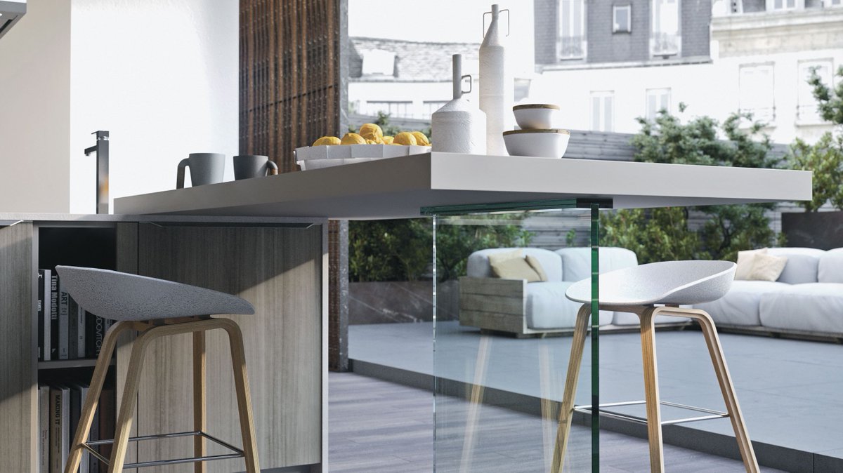 Mensole a giorno, top e banconi su misura, profili personalizzabili, soluzioni living: un progetto di autentico #TotalLiving bit.ly/36IAFRn  #interiordesign