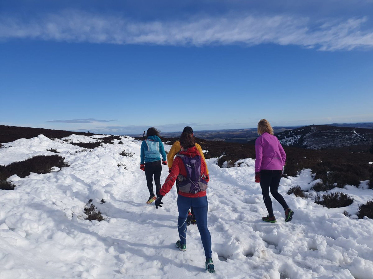 mrsshanksi's tweet photo. #HillRunning with the weekend run chat bunch up #HillOfFare. Great to be out in the hills with friends https://t.co/hpH4Zaewfd