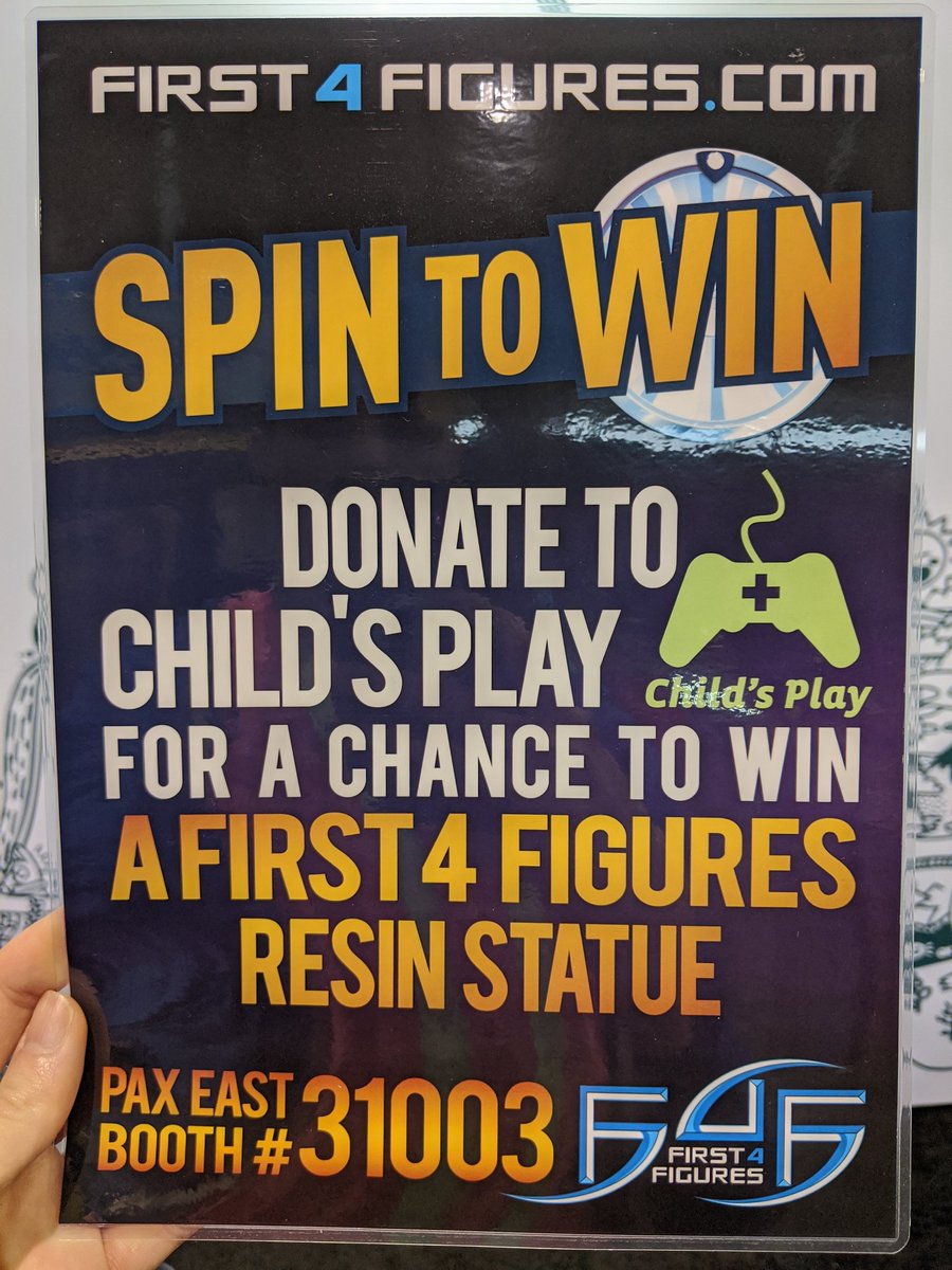 CPCharity's tweet photo. It's the last day of #PAXEast and the last day you can donate to win! Stop by @First4Figures booth 31004 for a chance to win this AMAZING statue!
#PlayGamesFeelBetter https://t.co/TYSlCdFhYW