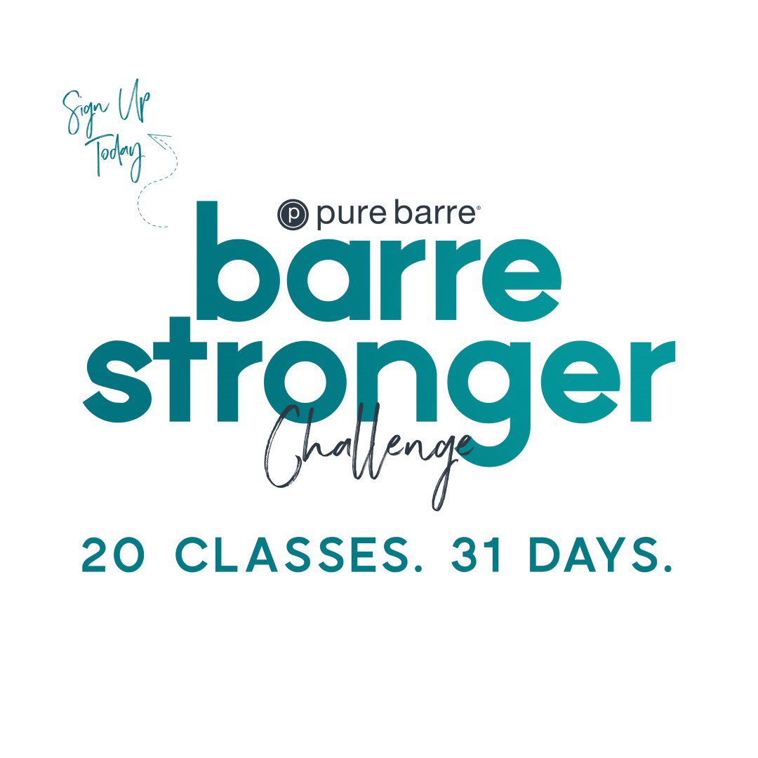 Are you R E A D Y ? Our Barre Stronger Challenge starts today! 20 classes in March for major bragging rights + a fun prize at the end. Sign up at the front desk today.