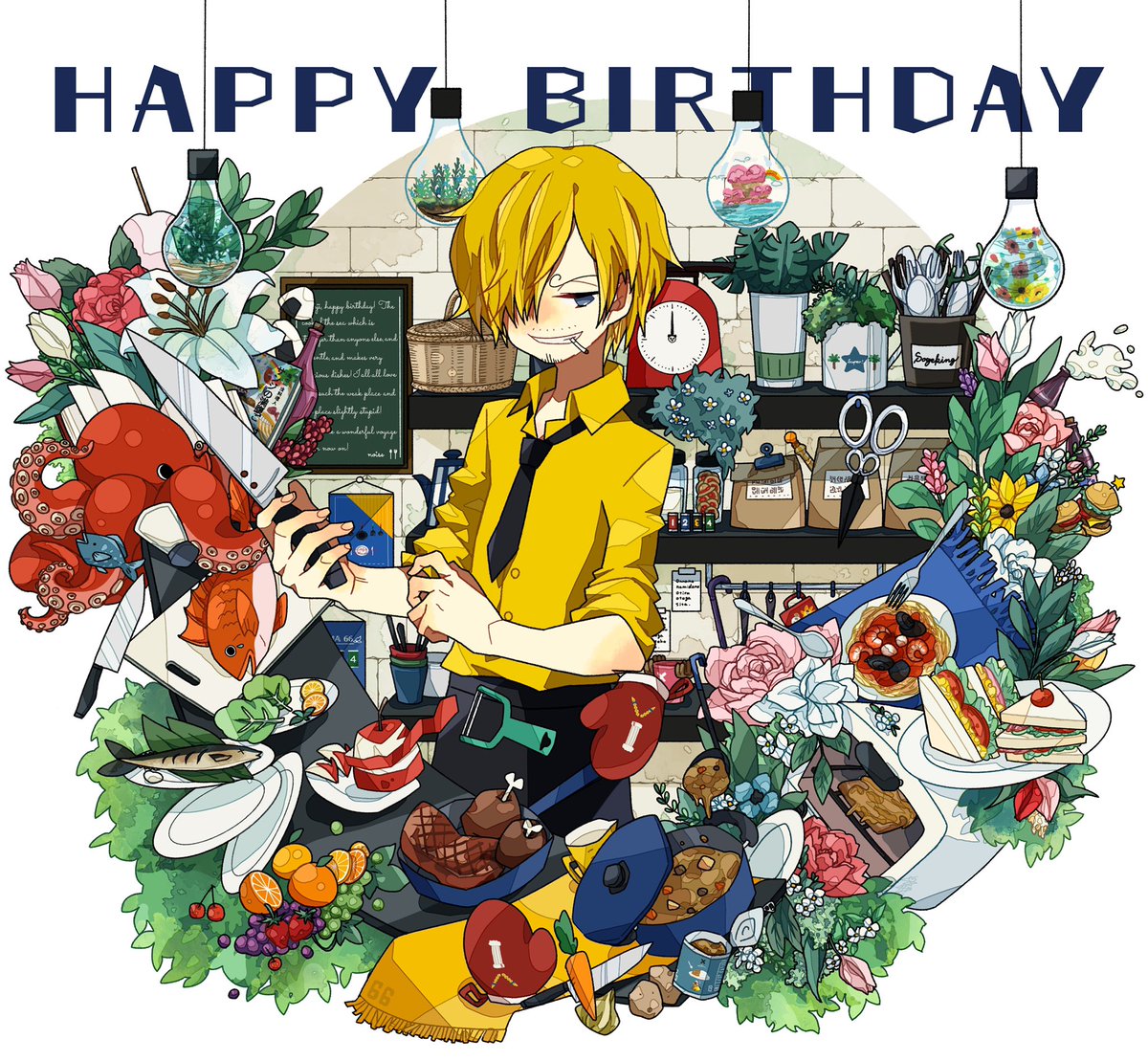サンジくんお誕生日おめでとう サンジ生誕祭 サンジ生誕祭 ノイズのイラスト サンジくんお誕生日おめでとう サンジ生誕祭 サンジ生誕祭 ノイズのイラスト