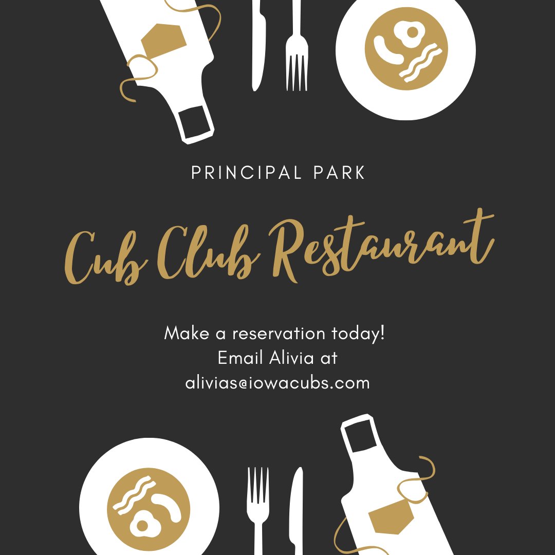 We accept reservations! We also have a private party room available to bigger groups! To inquire, call the Cub Club Restaurant at (515)280-2650
