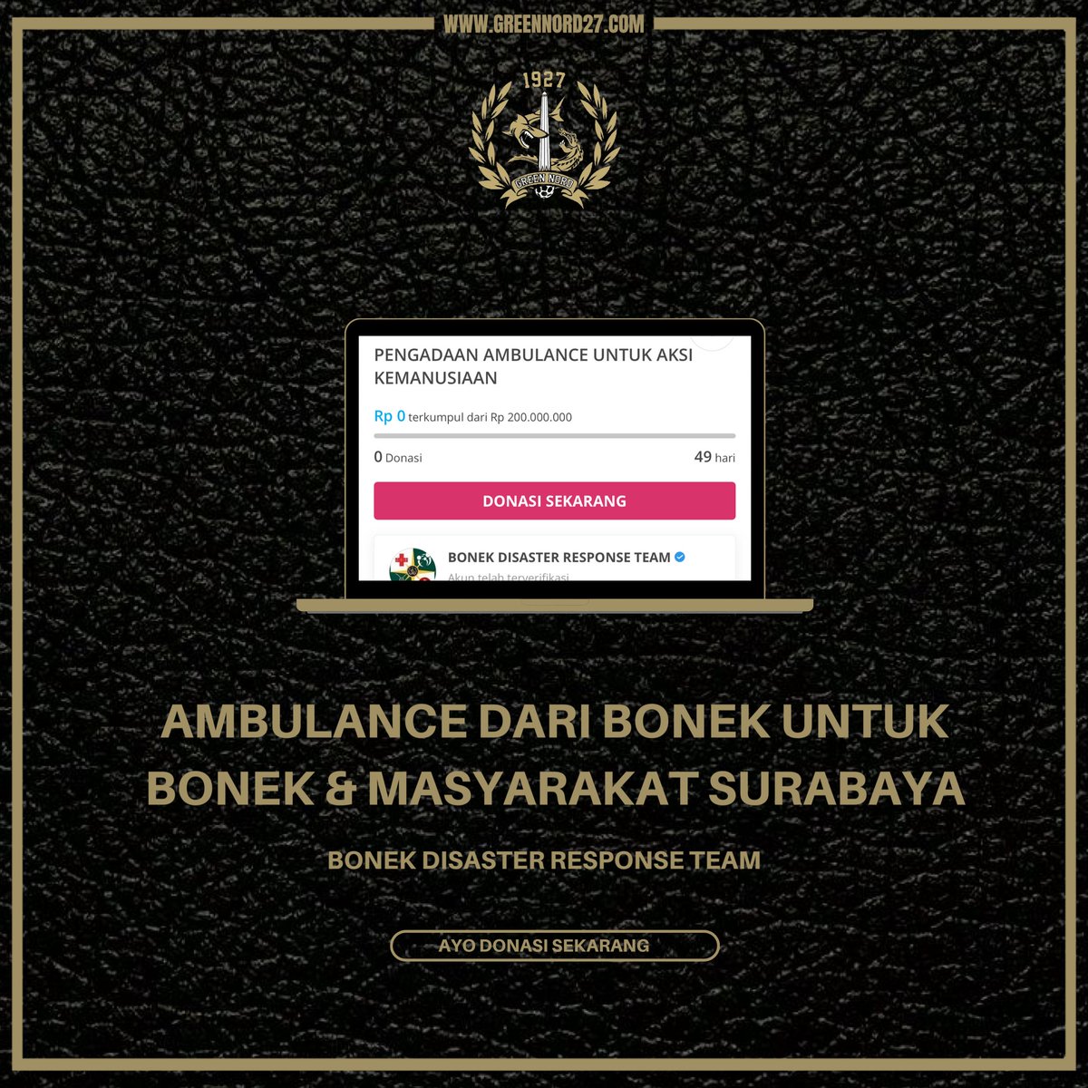 Green_Nord27's tweet photo. BAKTI GREENNORD UNTUK BONEK &amp; MASYARAKAT UMUM MEREALISASIKAN PENGADAAN AMBULANCE UNTUK AKSI KEMANUSIAAN. Bantu DONASI dengan klik https://t.co/qvCIr5eVPb https://t.co/9dtkfACgHz