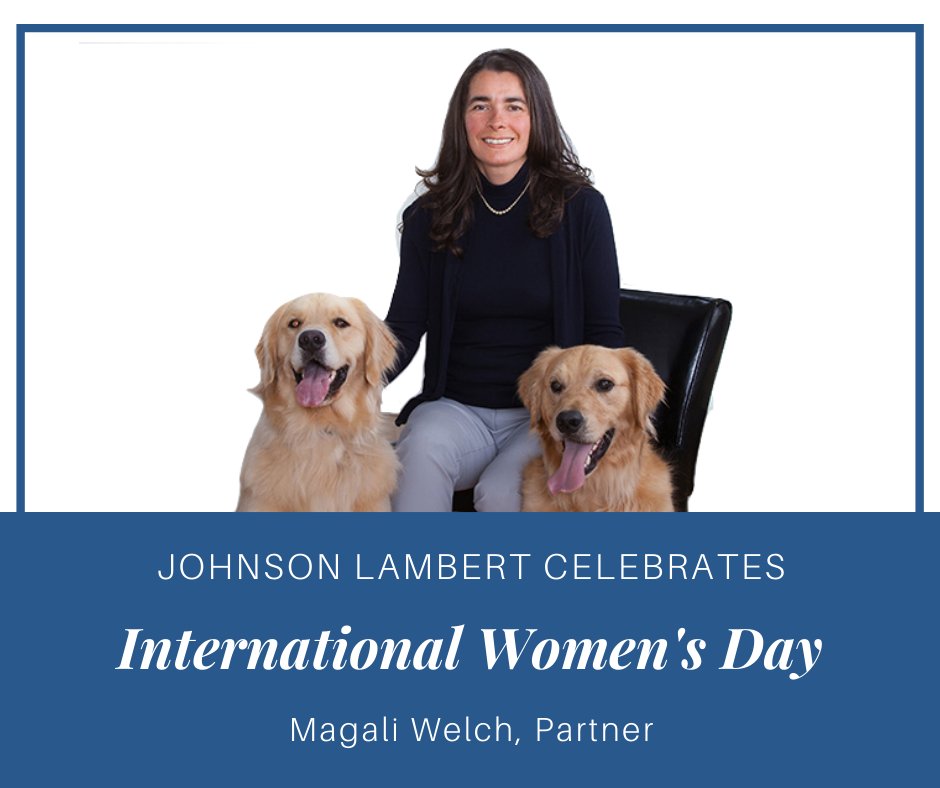 Johnson_Lambert's tweet photo. In celebration of #IWD2020 on 3/8 we’re featuring women in #JLLeadership. Today we’re featuring: Magali, a hiker, snowshoer, cross-country skiier, world traveler, organic garden grower, & the owner of two adorable golden retrievers. #IWD2020 #EachforEqual https://t.co/bjKRorAbQm https://t.co/8D8g48hSFb