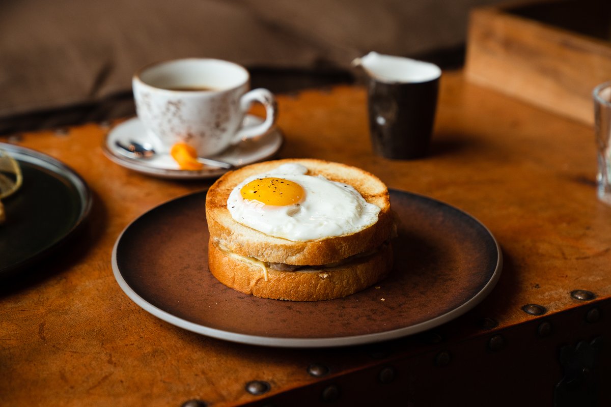 bandofbohemia's tweet photo. Croque Madame | caramelized onion, swiss cheese, dijonnaise https://t.co/Amdk8txJ6U