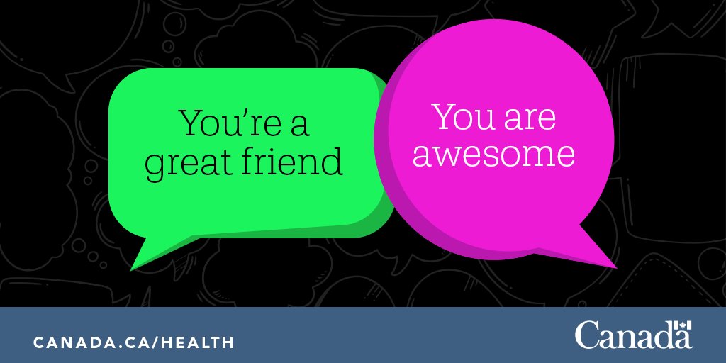 GovCanHealth's tweet photo. Happy #WorldComplimentDay! One kind word can change someone’s day, so let’s spread kindness today and every day. #mentalhealth https://t.co/FTUxXUP6Rf