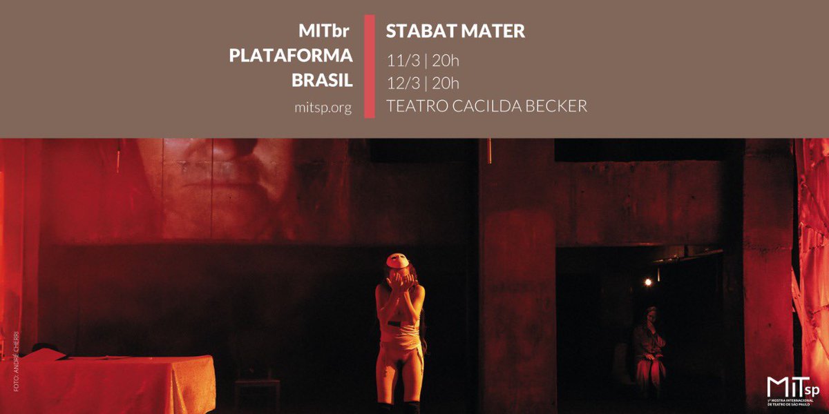 MITsaopaulo's tweet photo. "STABAT MATER" | A peça-palestra de Janaina Leite é a segunda atração da #MITbr2020. Acompanhada por sua mãe e pela figura de Príapo, Janaina articula temas inconciliáveis como maternidade e sexualidade. 👇🏽 https://t.co/BzdDI9C2Xi