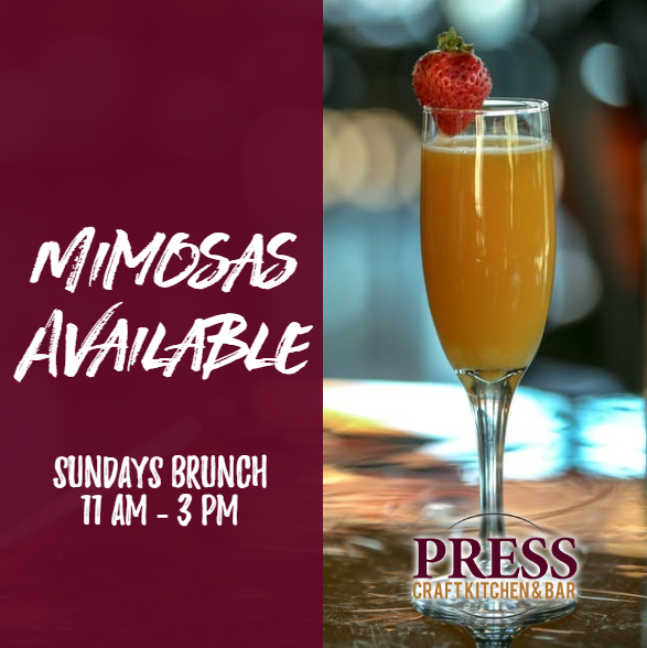 PRESS_bistro's tweet photo. Have a drink with your brunch. Start your week off right at PRESS Bistro! https://t.co/1fIGhAmChf