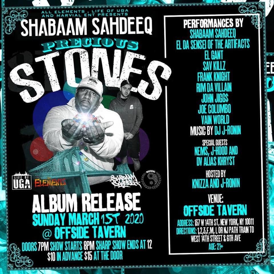 Nag_GGO's tweet photo. #WingzUp👐
@ShabaamSahdeeq @savkillz

🔥🎶👐🎶🔥

#ShabaamSahdeeq
'Precious Stones' Album Release with #ElDaSensei of the #Artifacts #ElGant #SavKillz #FrankKnight #Rim &amp; more.

Sunday March 1st!

Tickets
🔗https://t.co/TaDnOm70ps https://t.co/lUdV5BkIPd