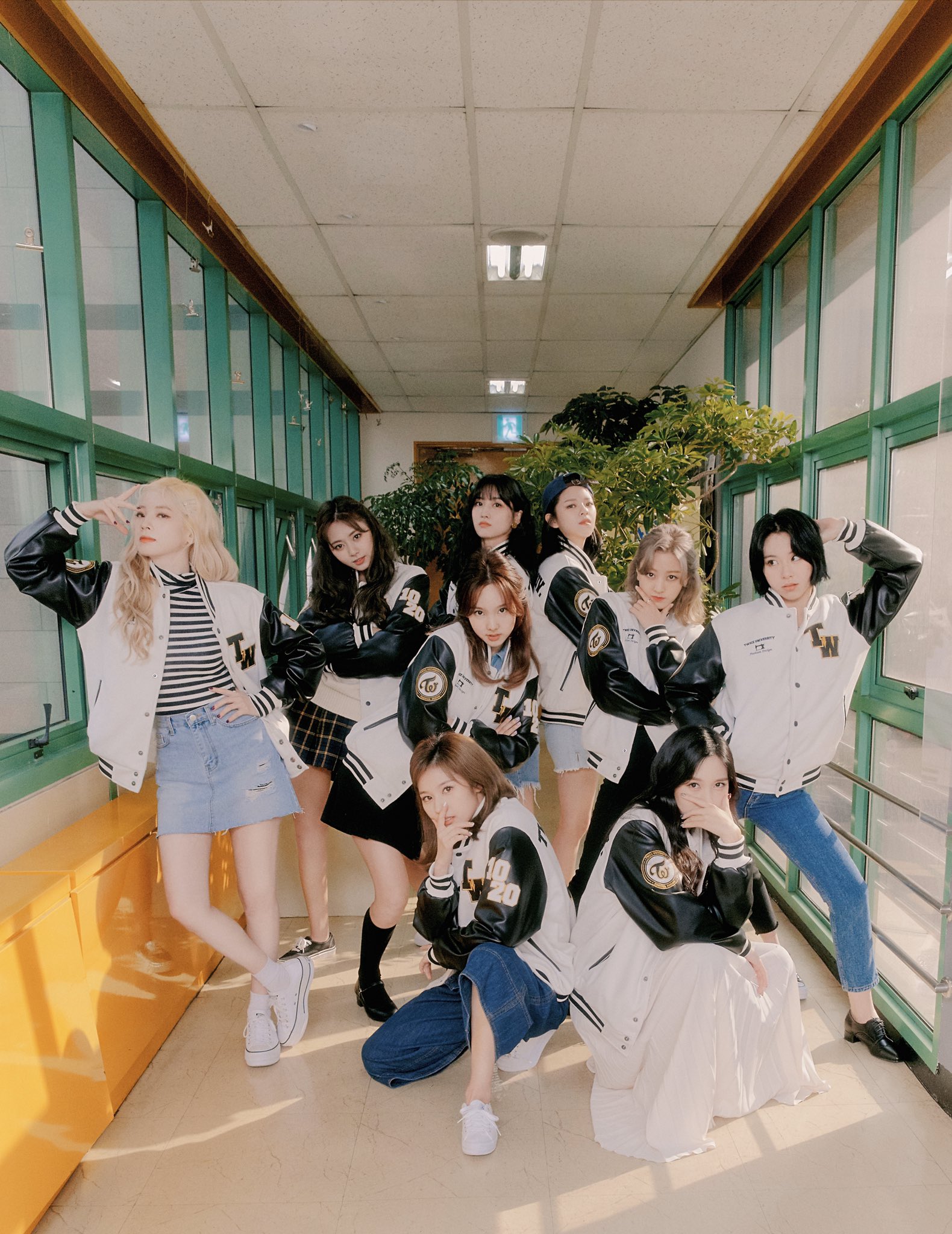 Misa ᴗ The Ot9 Picture They Took For Twicelights In Seoul Finale Twice In Uni Varsity Jackets Is Everything Jypetwice T Co Lmuq2kk5o8