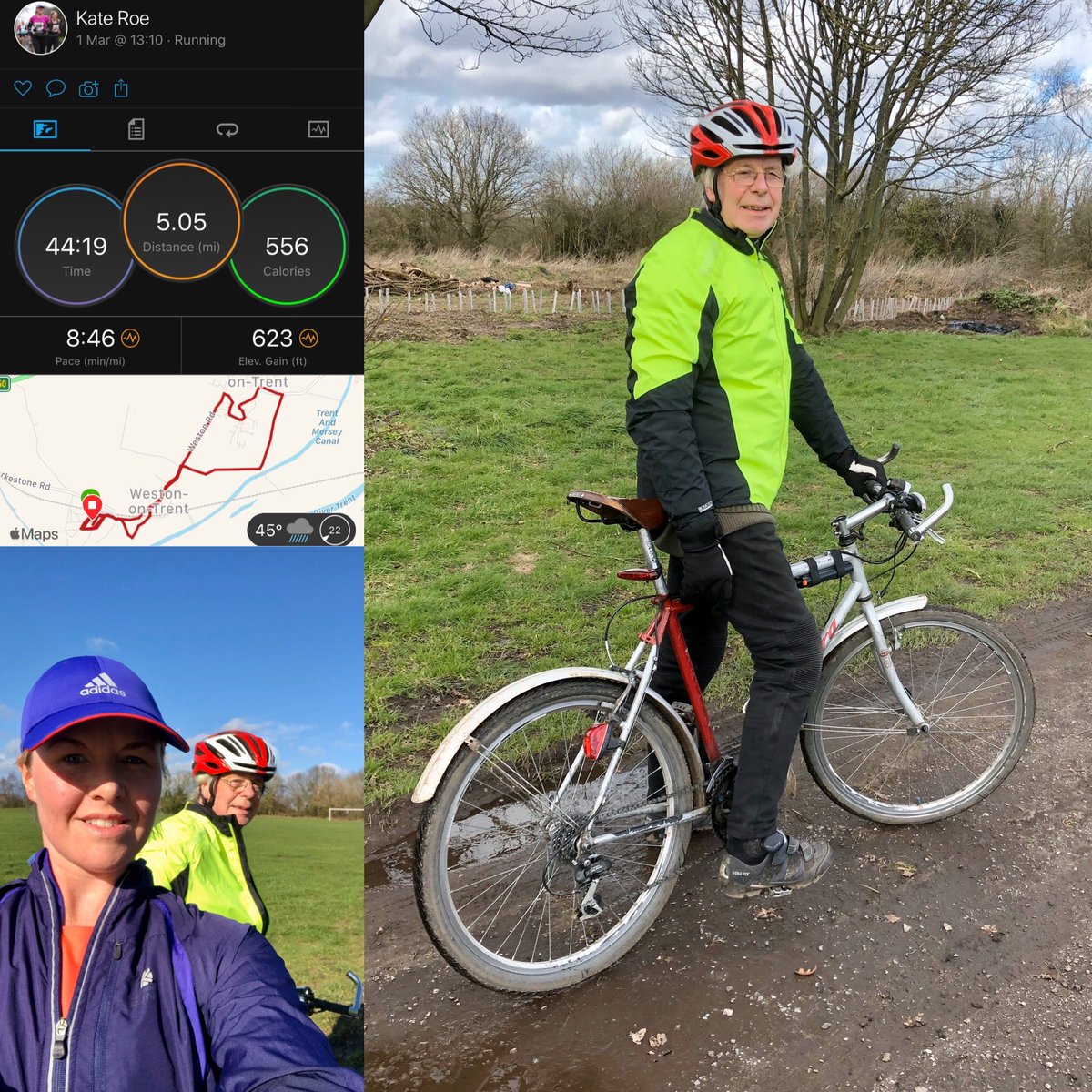 westonrun's tweet photo. Just run the new route with our lead cyclist. Tracks are very runnable, distance is bang on and the sky was blue 👍 https://t.co/rtDKkZsWar