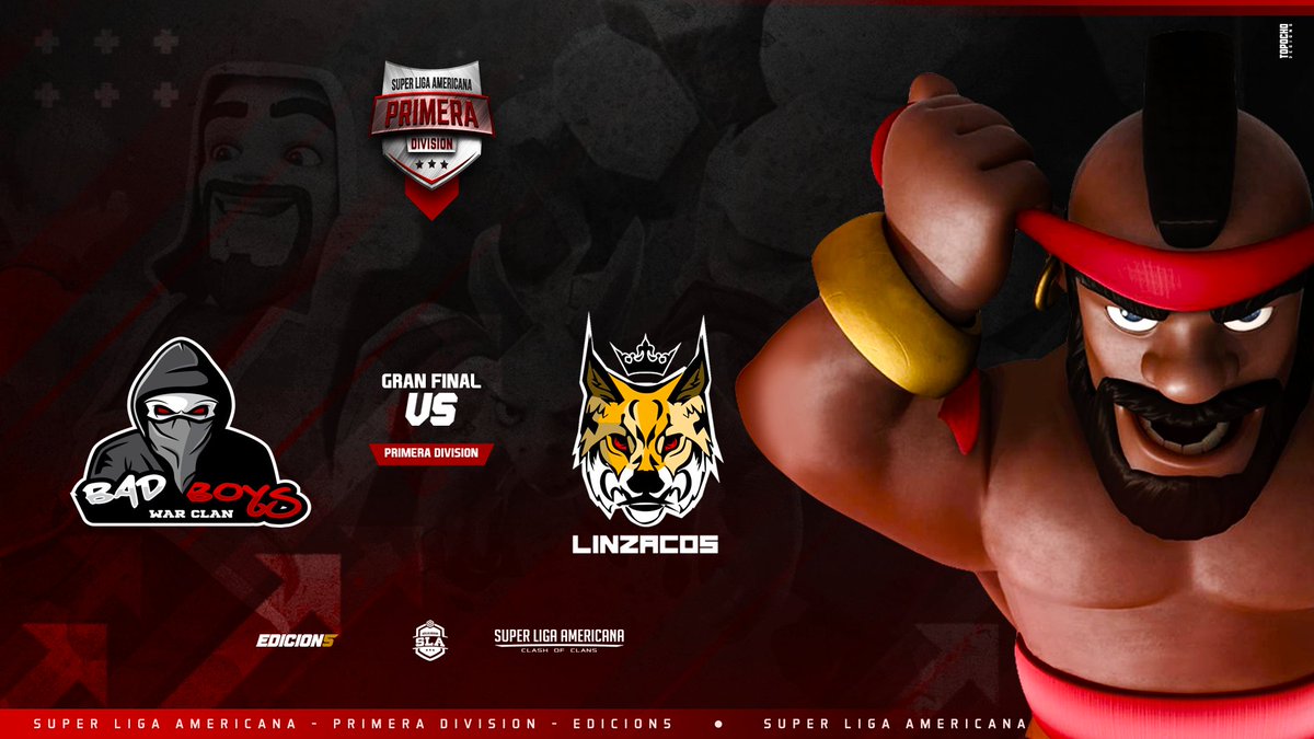 No es un Madrid-Barça , pero es la gran final de la <a href="/SLA_COC/">Super Liga Americana</a>  y seguro que saltan chispas ! 💥
@BadBoysClanCoC vs @linzacos 
No te pierdes la gran final por el canal de <a href="/_FENOGREK/">FENOGREK</a> 
youtube.com/channel/UCFceE…