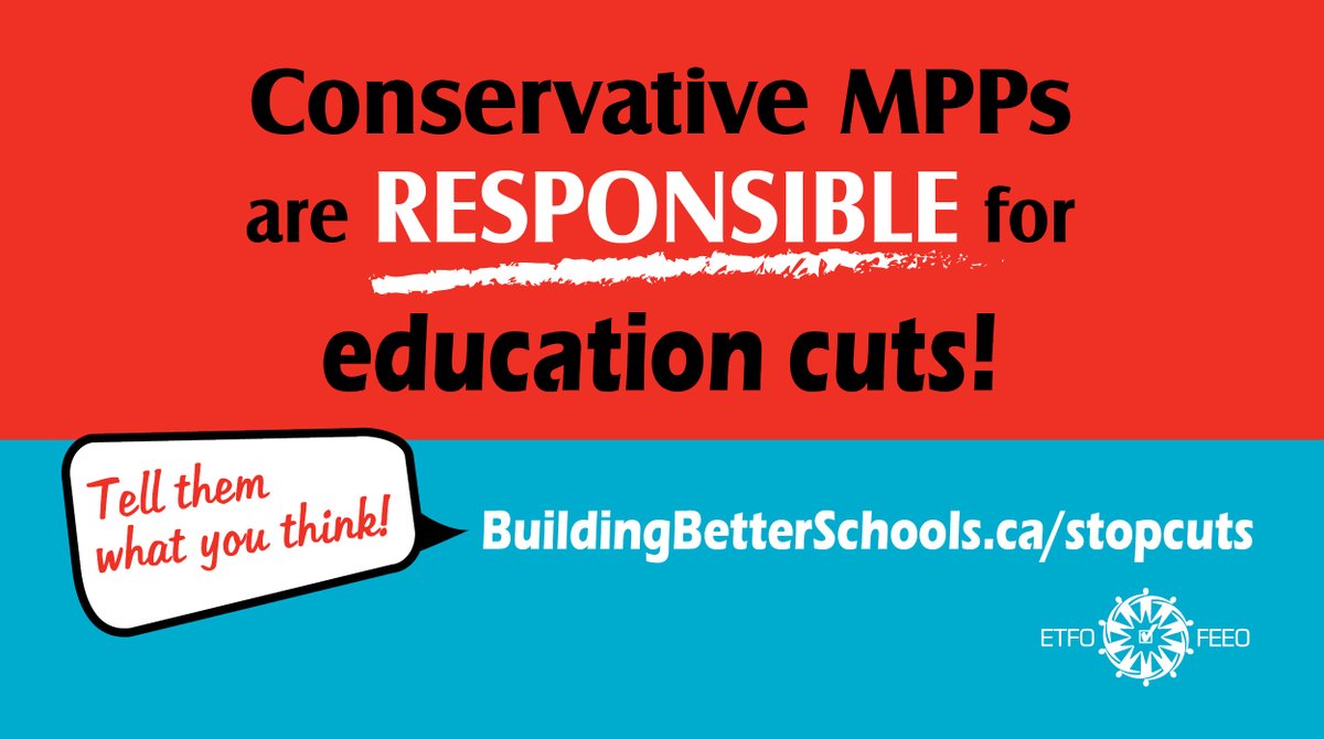 The Ford government is good at talking but what students, parents and our public education system really needs is action! Tell your MPP it's time to actually prioritize students, invest and stop the reckless education cuts! BuildingBetterSchools.ca/stopcuts #CutsHurtKids #onpoli