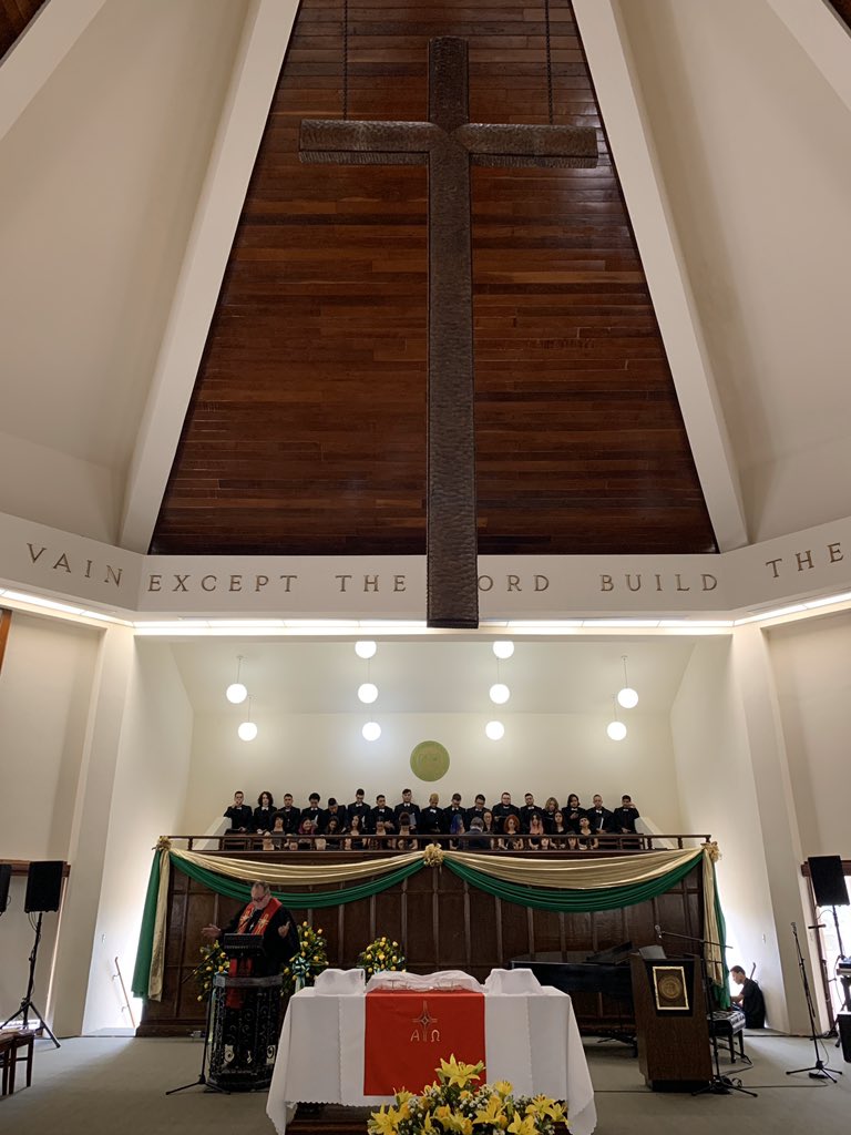 interespr's tweet photo. La emblemática Capilla Paul A. Wolfe del Recinto de San Germán de la INTER recibió a nuestra comunidad académica para celebrar el tradicional acto religioso ecuménico del día de fundadores. https://t.co/xYn1lINYo4