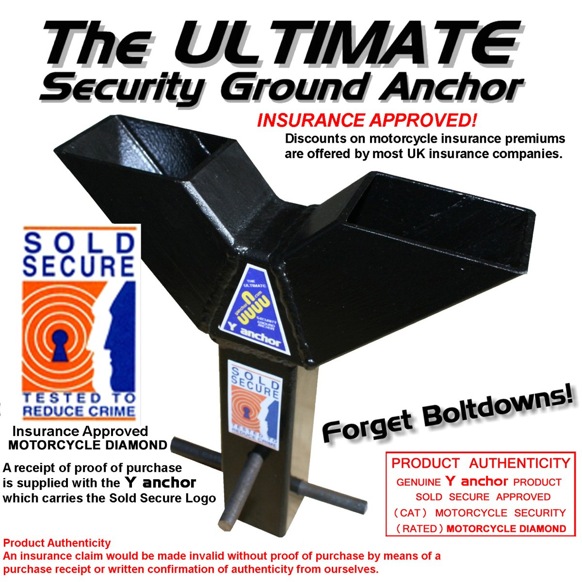 sold secure motorcycle gold