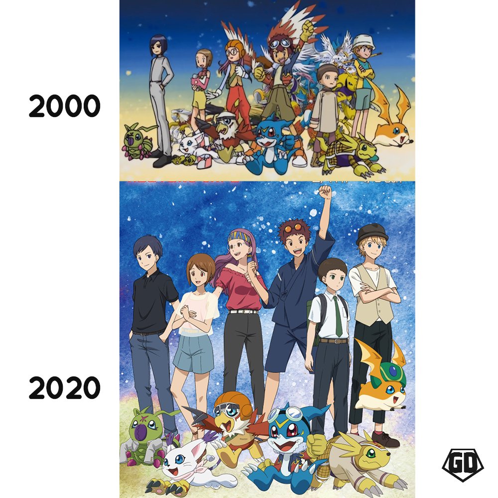 fc oficial dos sete monstrinhos on X: A evolução dos design dos Digimons.   / X