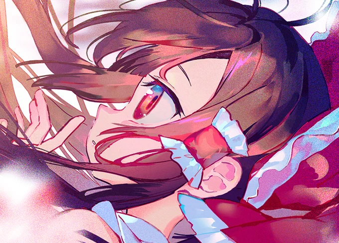桜と霊夢 