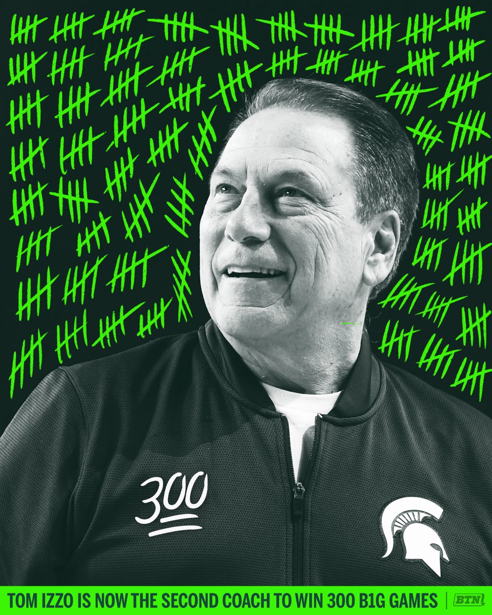 That's a lot of B1G wins.

Congrats on No. 300, <a href="/MSU_Basketball/">Michigan State Men's Basketball</a>'s Tom Izzo!