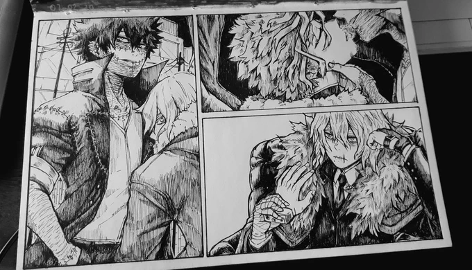 Added a lil Tomura to finish the page bc I didn't know what else to draw there, so... some love for my boy ? 