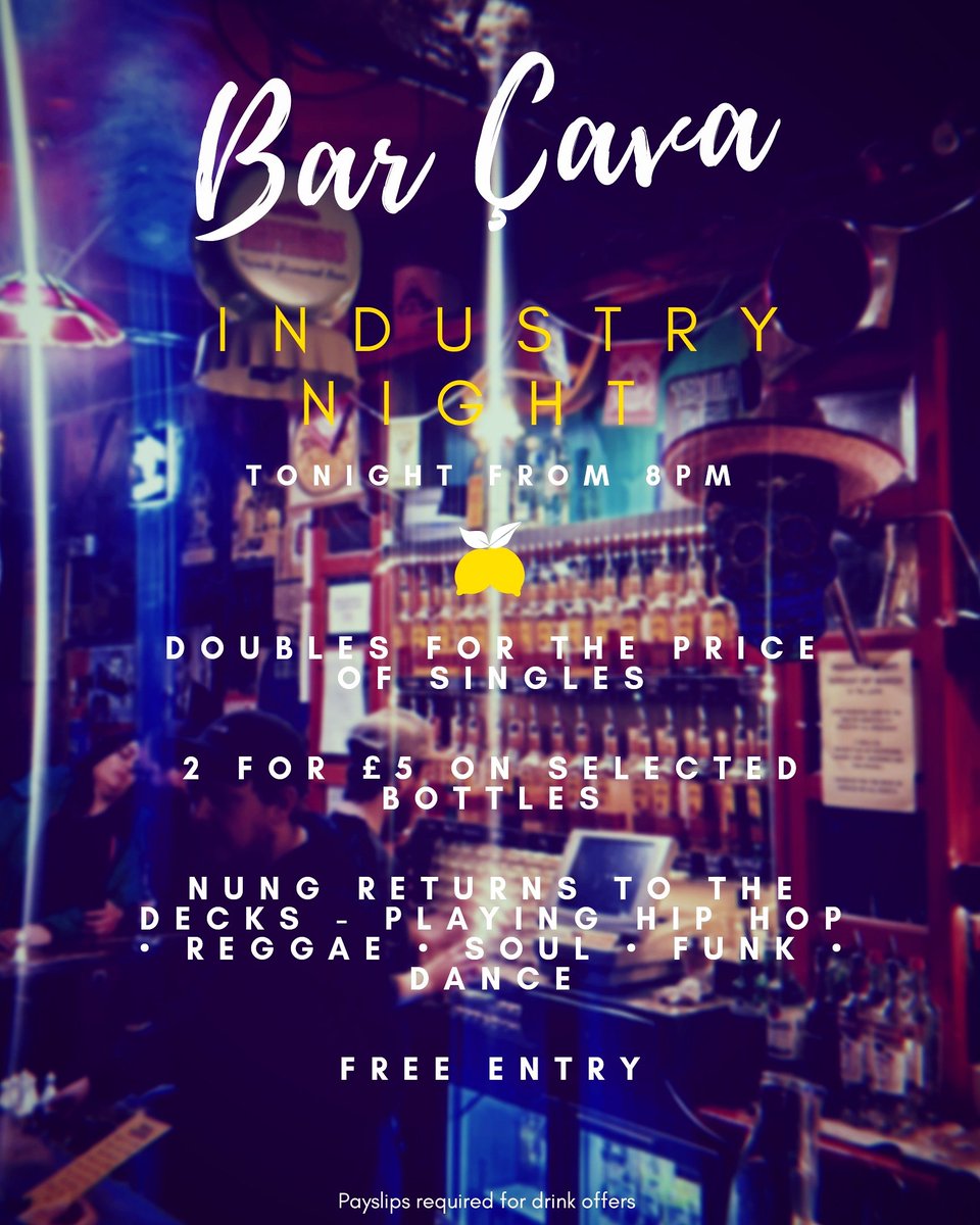 Bar_CaVa's tweet photo. 🍻 I N D U S T R Y • N I G H T 🍻 After a long week of serving the general public... #LiverpoolHospitality Workers it's your turn to party!!! #BarCava #Liverpool #IndustryNight #SundayNightOut #LiverpoolIndustryNight https://t.co/Y7k5qfDy5S
