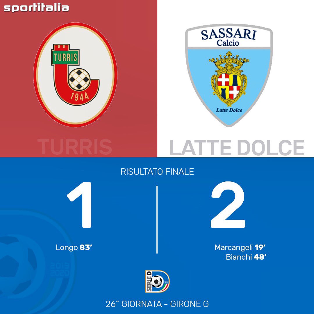 tvdellosport's tweet photo. ⏱| 90’ - Il #LatteDolce ferma la #Turris!
Nonostante la prima sconfitta in campionato, la squadra corallina resta capolista del Girone G 🔥⚽️
@LegaDilettanti
#SiSerieD
#Sportitalia https://t.co/t6WcCCzwqw