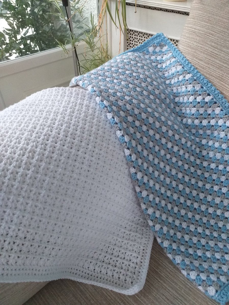 beyond_blanket1's tweet photo. Two beautiful blankets completed and all ready for blocking #lovecrafts #blossomcrochet #kerryjanedesigns #stylecraftspecialdk https://t.co/rzzu8ez56d