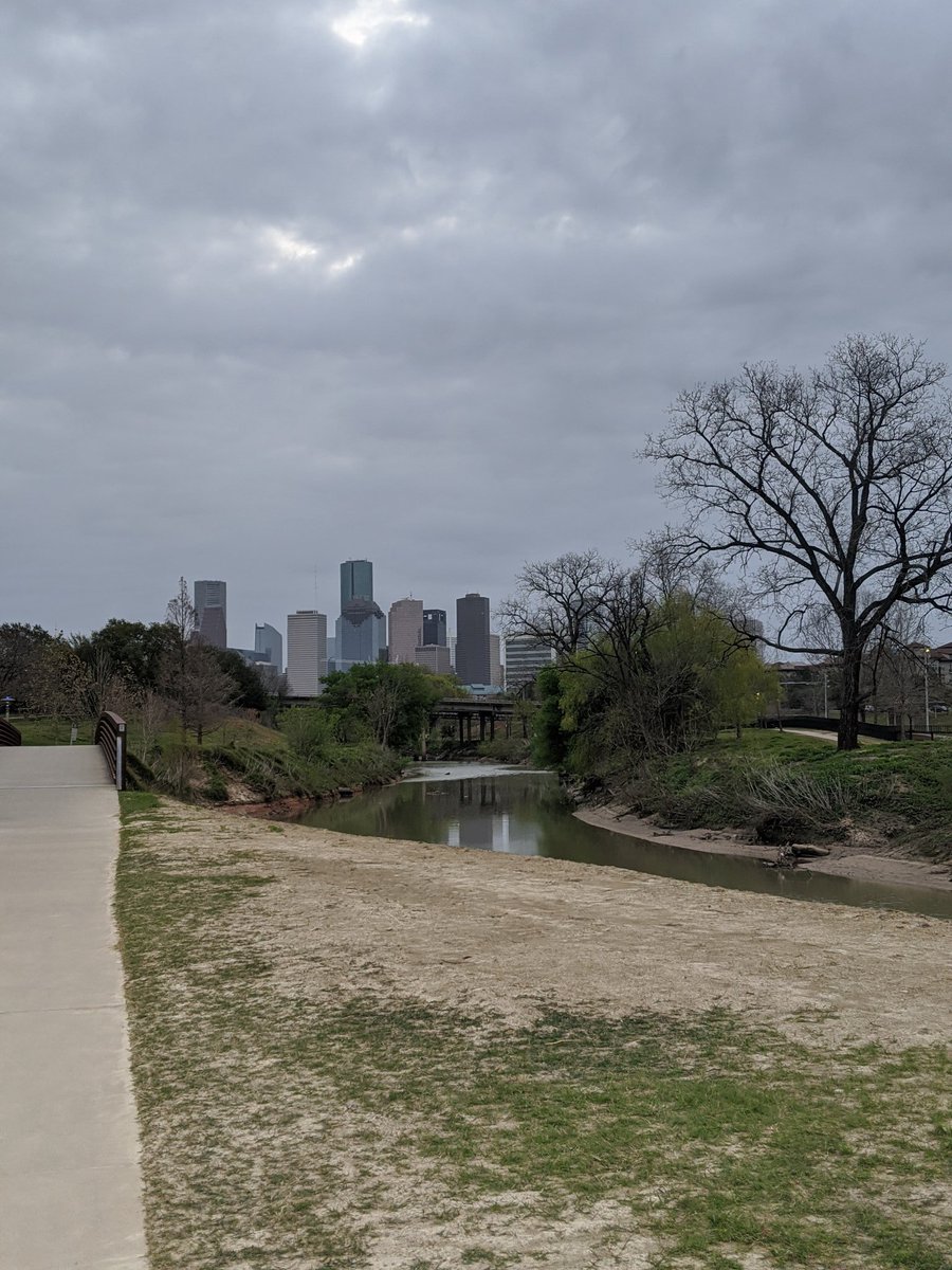 Melsar93's tweet photo. Ran a Half Marathon along the Buffalo Bayou Walkway in Houston this morning. Trying for a PR, but took a detour a very rustic wood trail for about 2 miles that ended any chances of that, but it was still a pretty good run. #not50 https://t.co/NlI7x3IDM4
