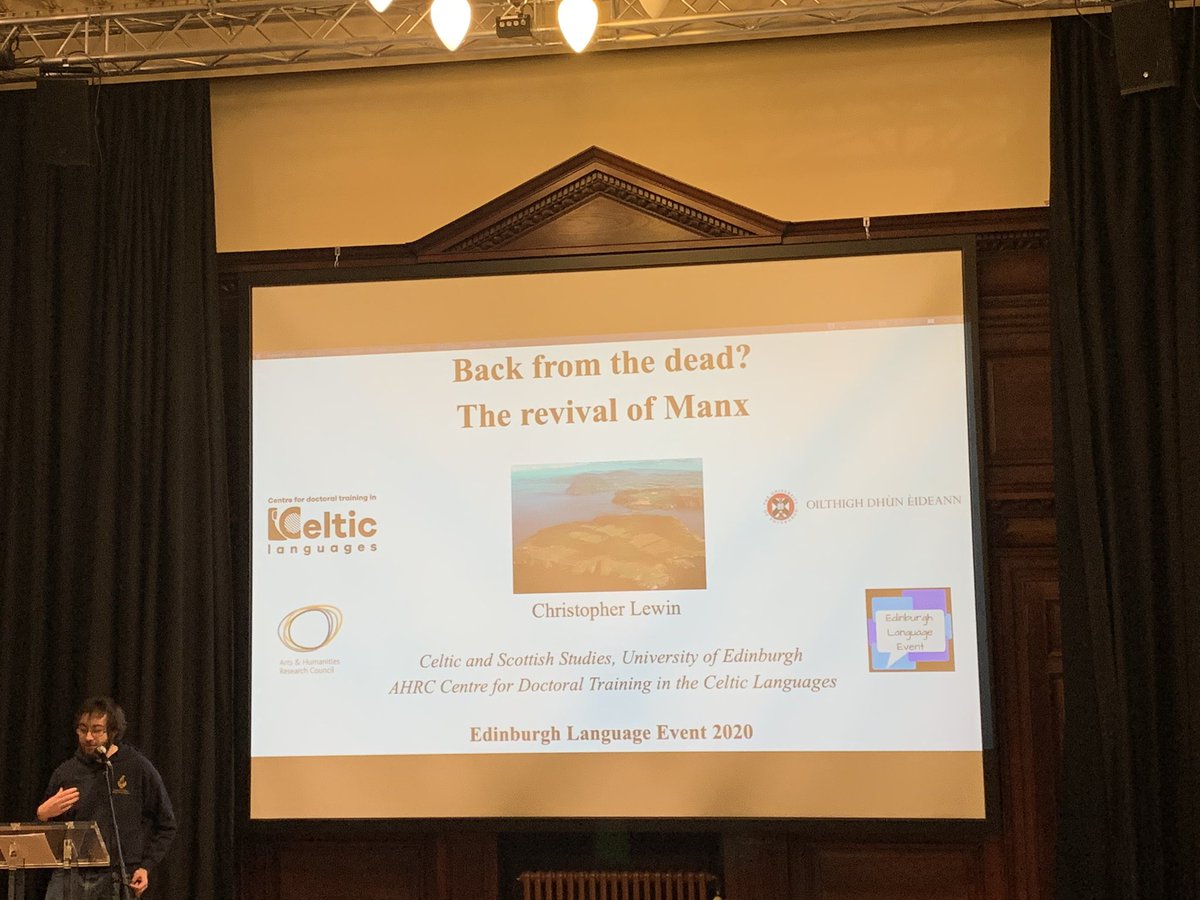 TYOpenRoad's tweet photo. Time for some #Manx now with Christopher Lewin @PolyglotMeetup #thelanguageevent #endangeredlanguages #IndigenousLanguages #languagerevival https://t.co/AG23l3e2f7
