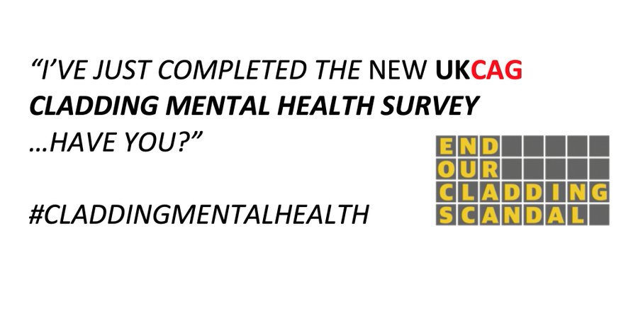 For the last 28 mths,all I have felt is worry and anxiety as I live in a home with dangerous #cladding.My life savings have been destroyed by <a href="/NFCC_FireChiefs/">National Fire Chiefs Council</a> @NFCCChair waking watch.I have no hope for the future. 
Do complete the <a href="/ukcag/">UK Cladding Action Group</a> mental health survey if you feel the same.
