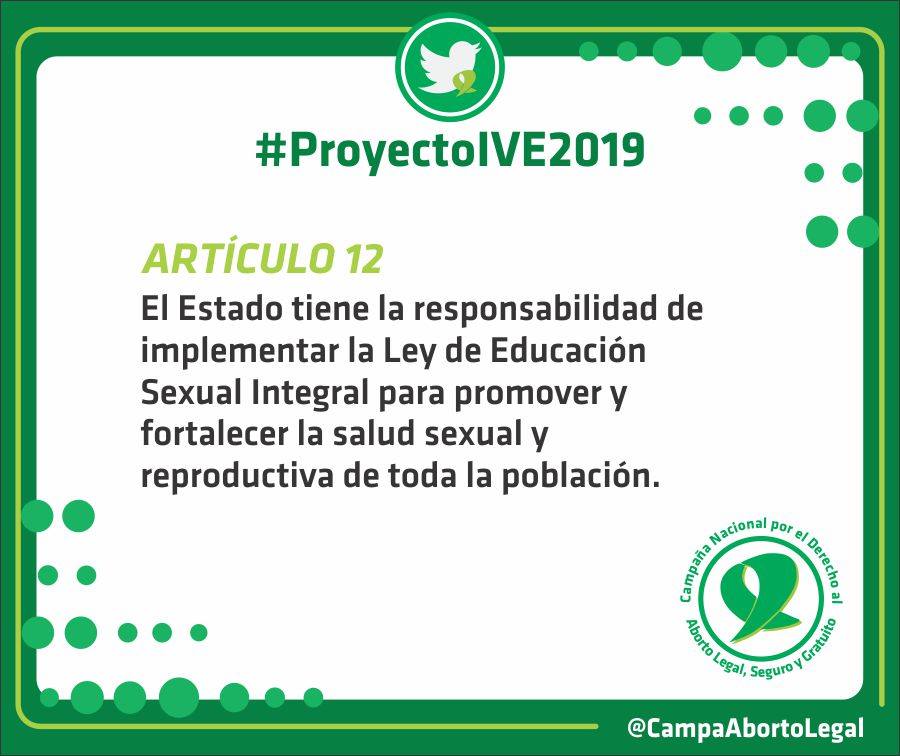 CampAbortoZSur's tweet photo. El estado tiene la responsabilidad de implementar la Ley de educación sexual integral para promover y fortalecer la salud sexual y reproductiva de toda la población. #ProyectoIVE2019 #AbortoLegal2020 https://t.co/pvLLFhj689