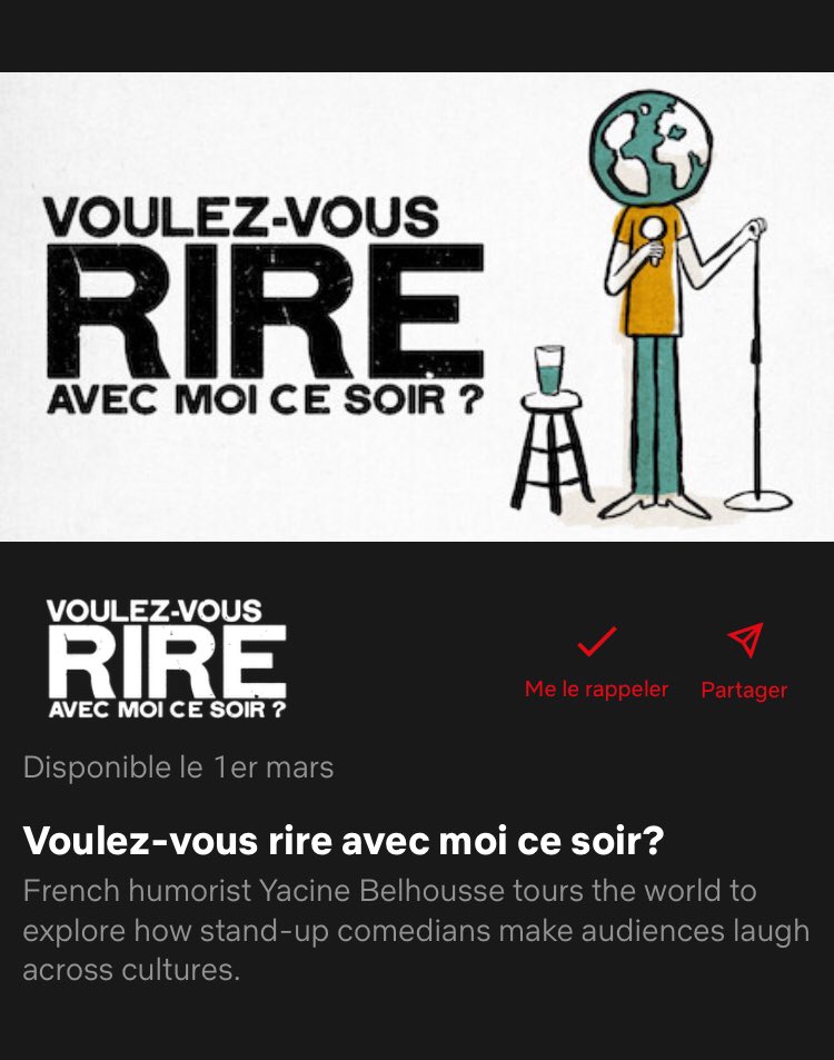 YacineBelhousse's tweet photo. Mon docu sur le stand up est dispo sur @NetflixFR ! 
En 2017 j’ai rencontré 38 comiques à travers 8 Pays : @billburr @kyank @eddieizzard  @JudahWorldChamp @DanGagnon @lizmiele @MikeWardca et + 
Je suis tres fier de ce film alors... Regardez le 😃
Partagez le 🤩
Merci à TOUS 🙏❤️ https://t.co/VEtkzbrWCH