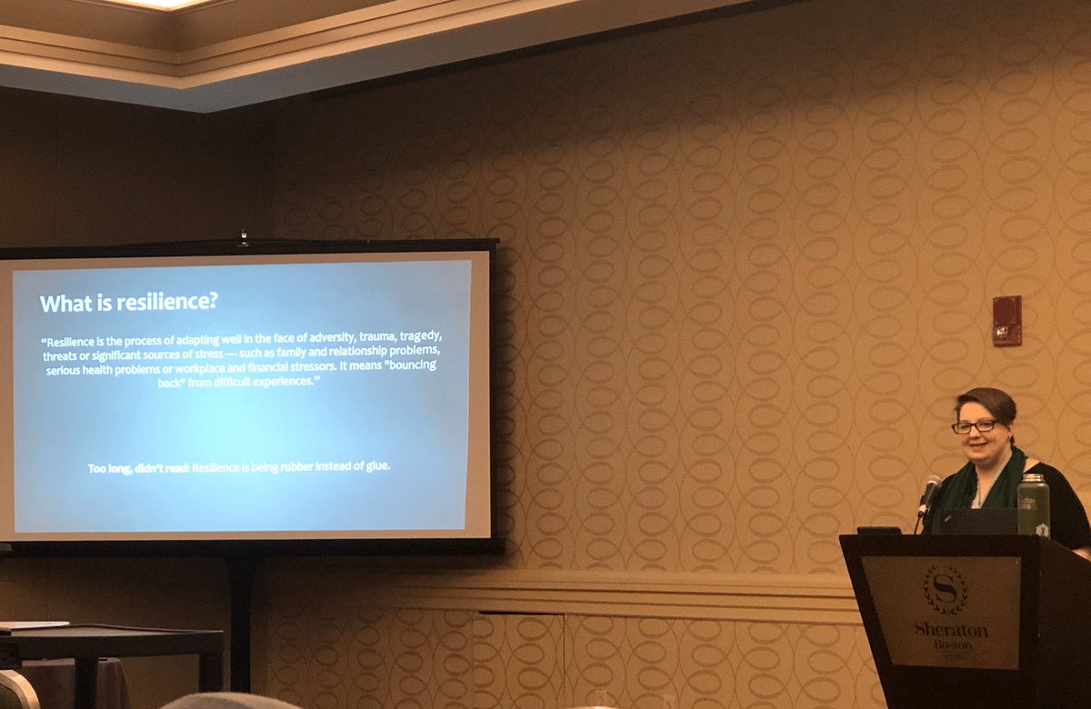 EMSWorldOFCL's tweet photo. “Think of stress as a bathtub. Resiliency can help us empty that bathtub faster,” says Ann Marie Farina of @CodeGreenEMS on the importance of building resiliency to manage the stresses of working in #EMS. #NCEMSF https://t.co/ADu0ifOAXb