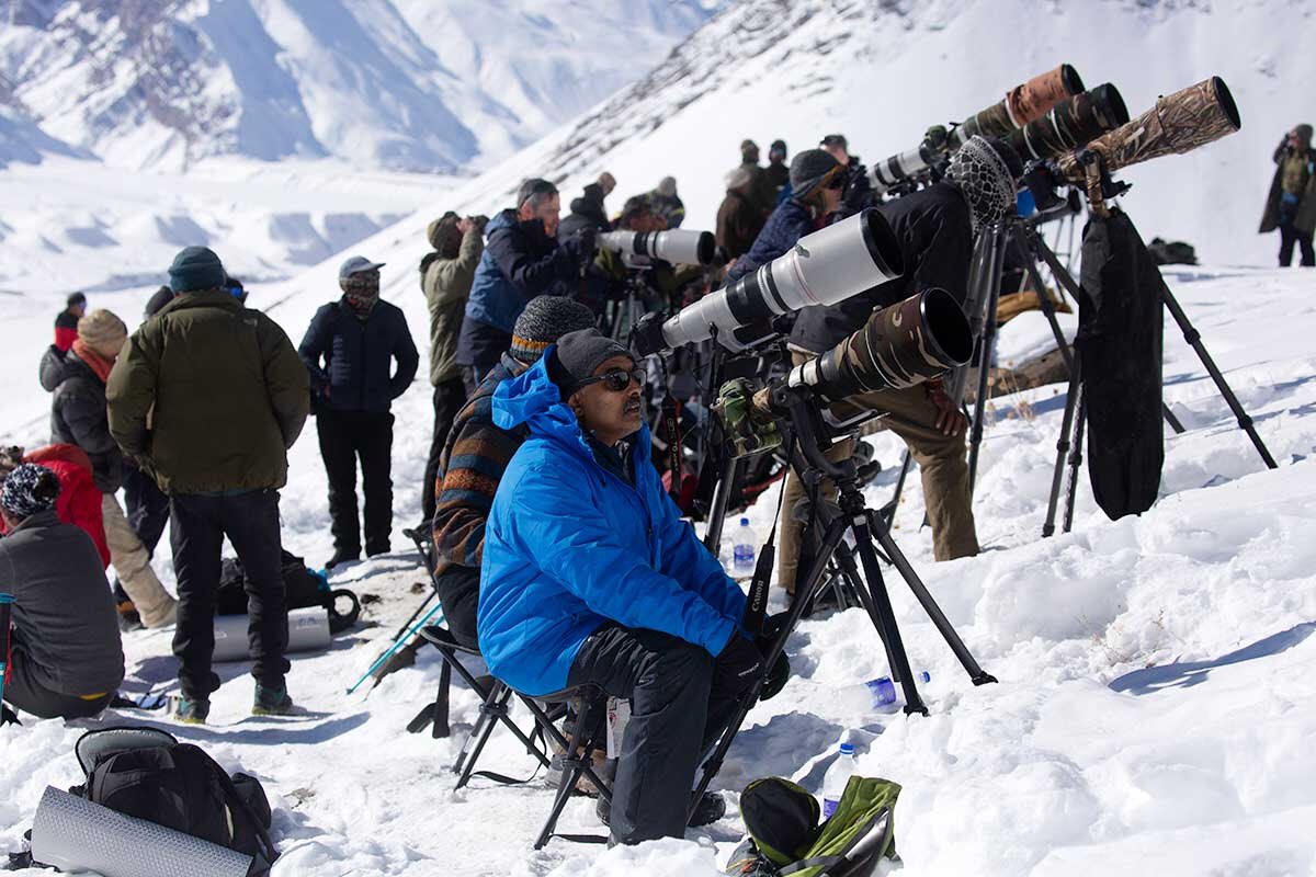 The Photographers, Spiti/Kibber, Feb 2020 (Thanks Prashant for the photo) 
#SnowLeopardExpedition #sipti #kibber #Himalayas #Tethyan