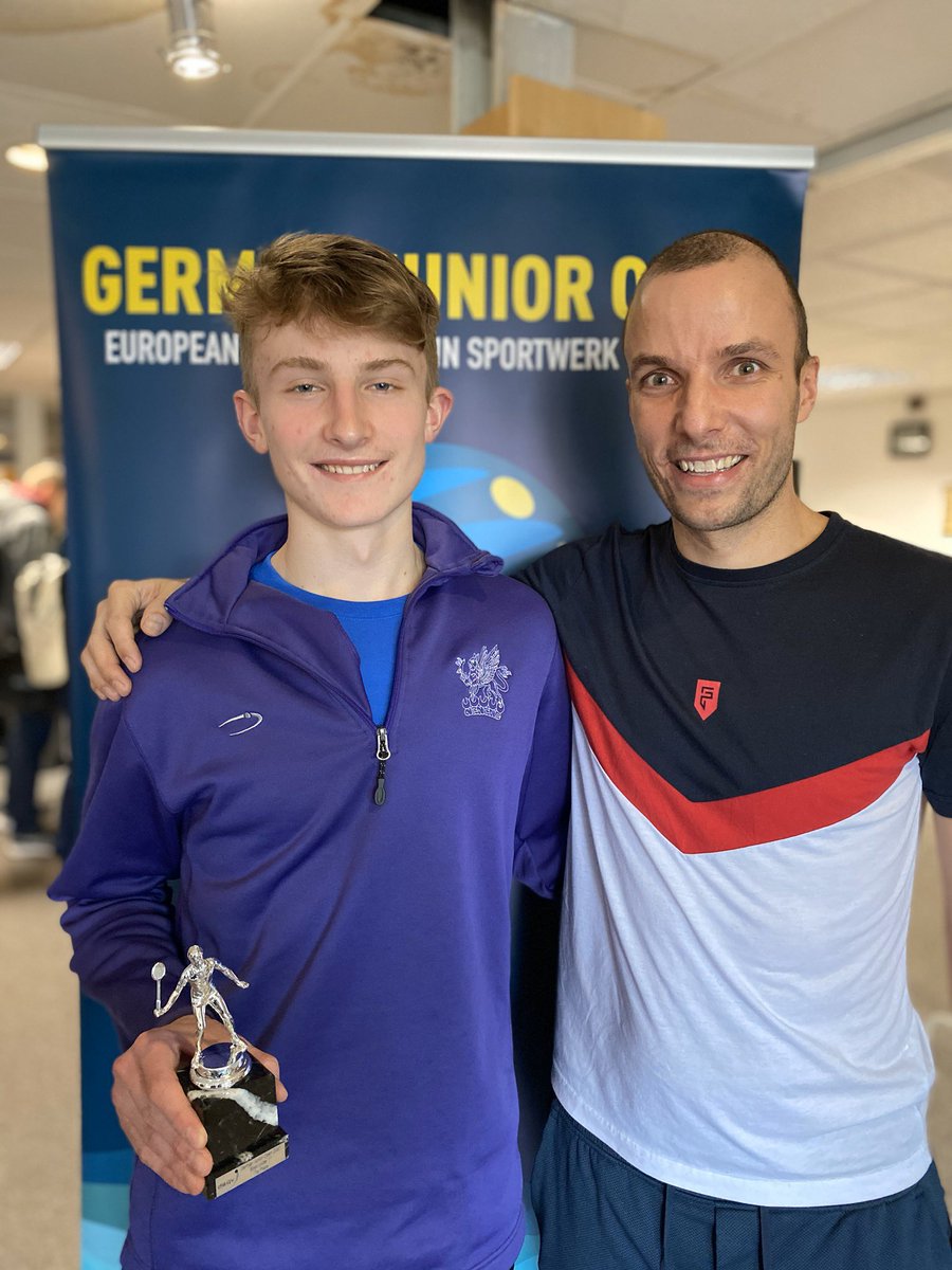 <a href="/EuropeanSquash/">European Squash Federation</a> Super Series: German Junior Open 2020🇩🇪
Boys U1️⃣7️⃣ Champion 🏆
Tate Harms 

Thank you to all those that organised this awesome event! @Sportwerk_HH <a href="/tatesquash/">Tate Harms</a> <a href="/RobinsonHouse98/">Robinson</a>