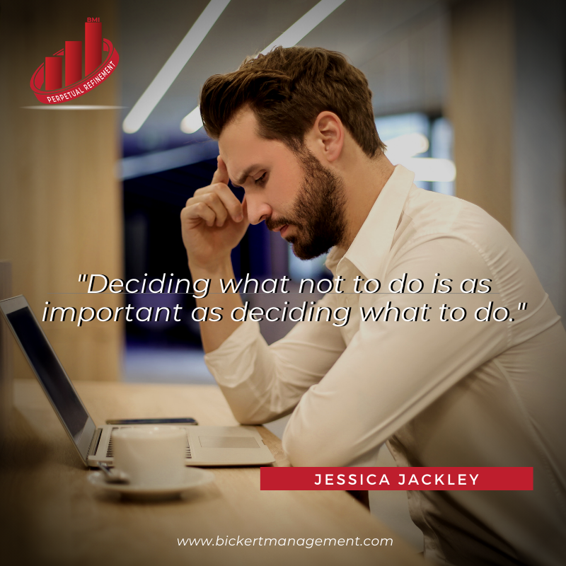 BickertMgmtInc's tweet photo. “Deciding what not to do is as important as deciding what to do.”
– Jessica Jackley, businesswoman
#BickertManagement #BMI #PerpetualRefinement #businessgrowth #businessworld #businesssuccess https://t.co/nZq6clWQSd