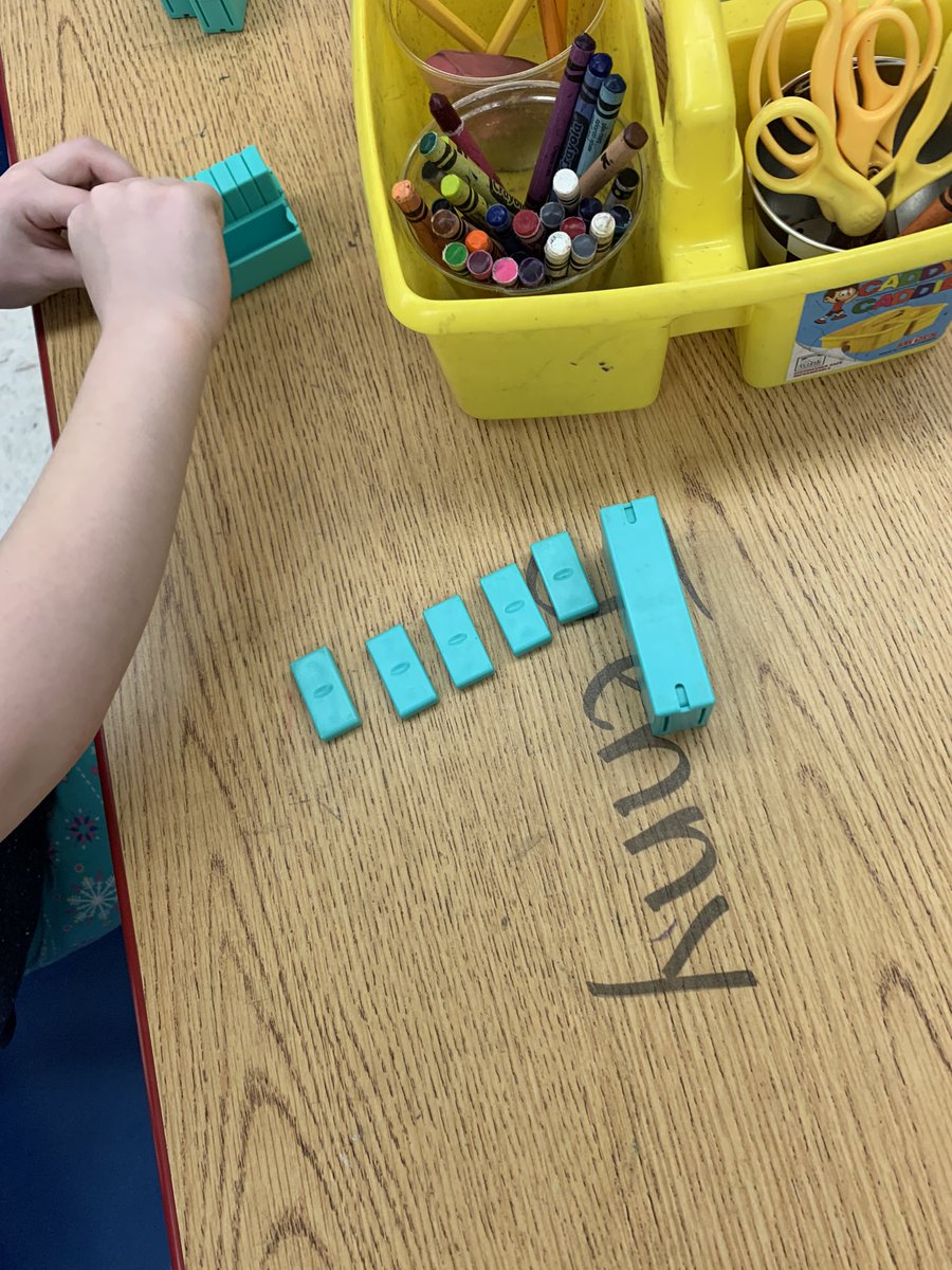 Mrs_Sporer's tweet photo. How many different ways can we build teen numbers?  We’ve found more ways than I can post pictures of!  Digi blocks are our favorite though! #WeLoveMES https://t.co/snMQ0JROFy